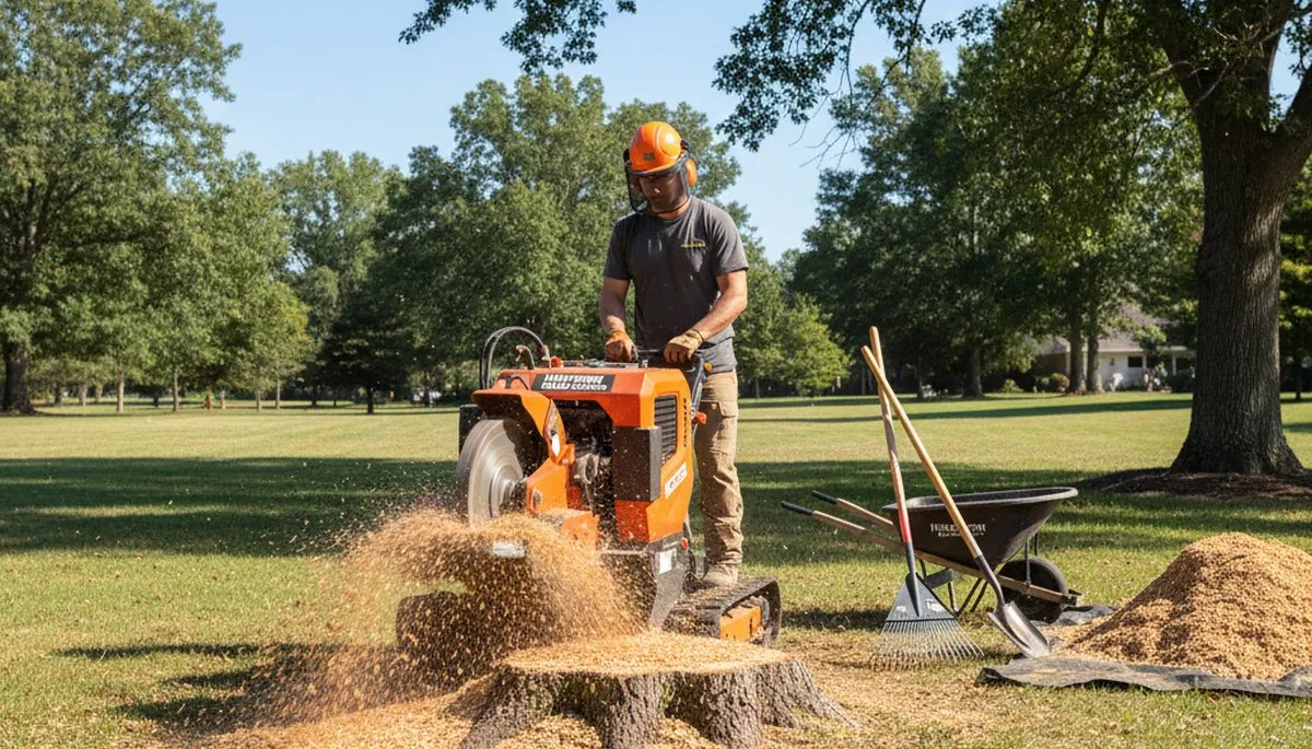 Professional stump grinding removing tree stumps in Hudson, FL by New Port Richey tree removal experts